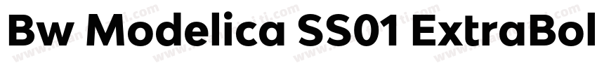 Bw Modelica SS01 ExtraBold免字体转换
